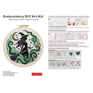 Halloween Witch DIY Embroidery Craft Kit chart