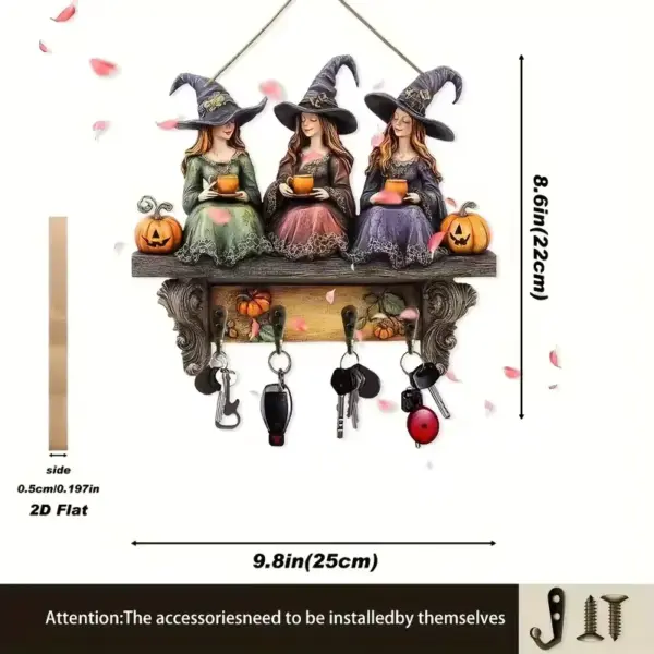 Halloween Witch Key Holder size