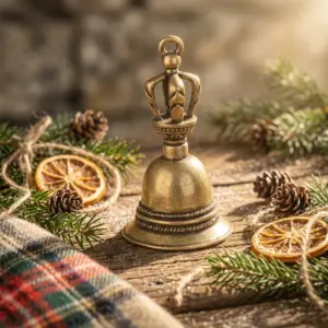 Handcrafted Tibetan Bronze Bell Pendant for Christmas Tree & Home Décor - Image 3