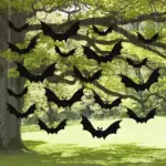 Hanging Bats Halloween Decoration bats
