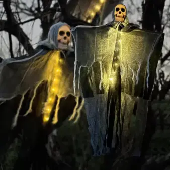 Hanging Ghost Decoration for Outdoors pair
