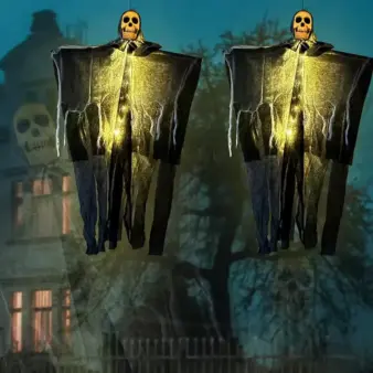 Hanging Ghost Decoration for Outdoors pair on tree