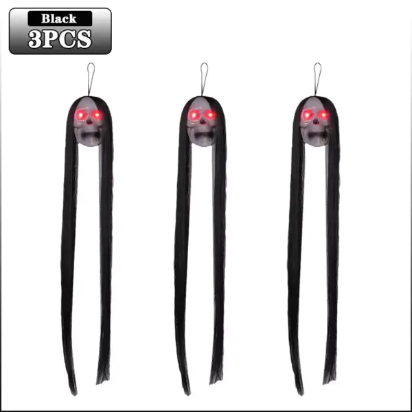 Hanging Ghost Skull Halloween Prop 3pcs