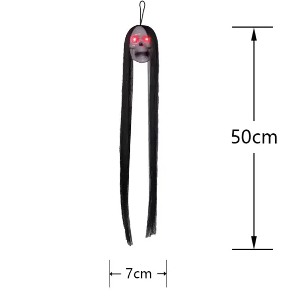 Hanging Ghost Skull Halloween Prop size