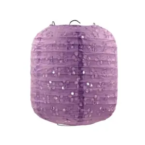 Hollow Out Paper Lanterns Cylinder Festival Hanging Lanterns for Halloween Weddings & Parties ellipse purple