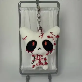 Horror Monster Plush Keychain Creepy Goth Bag Charm for Backpacks