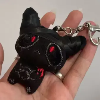 Horror Monster Plush Keychain black
