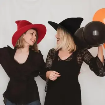 Knitted Witch Hat for Women model