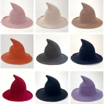 Knitted Witch Hat for Women multi-colour