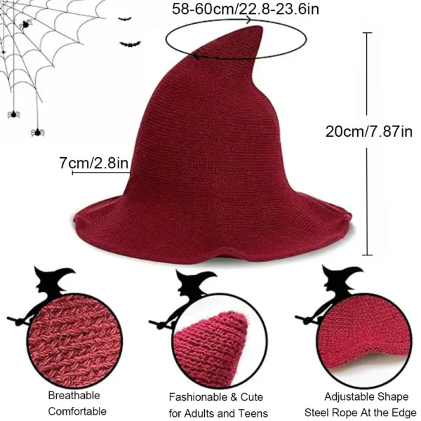 Knitted Witch Hat for Women size