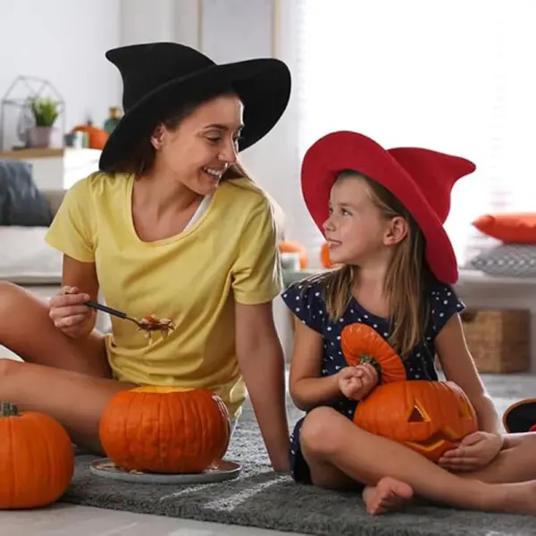 Knitted Witch Hat for Women with child