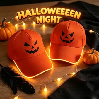 LED Light-Up Baseball Cap feature