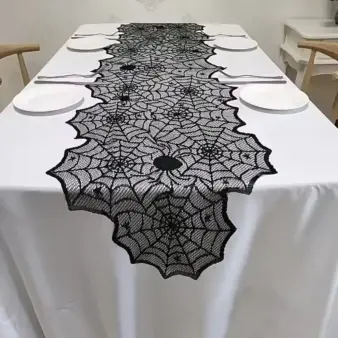 Lace Spider Web Table Runner features