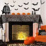 Lace Spider Web Table Runner on wall