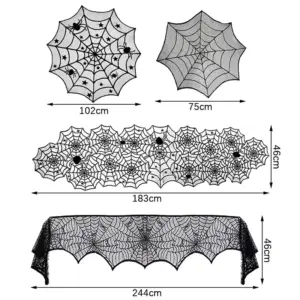Lace Spider Web Table Runner size