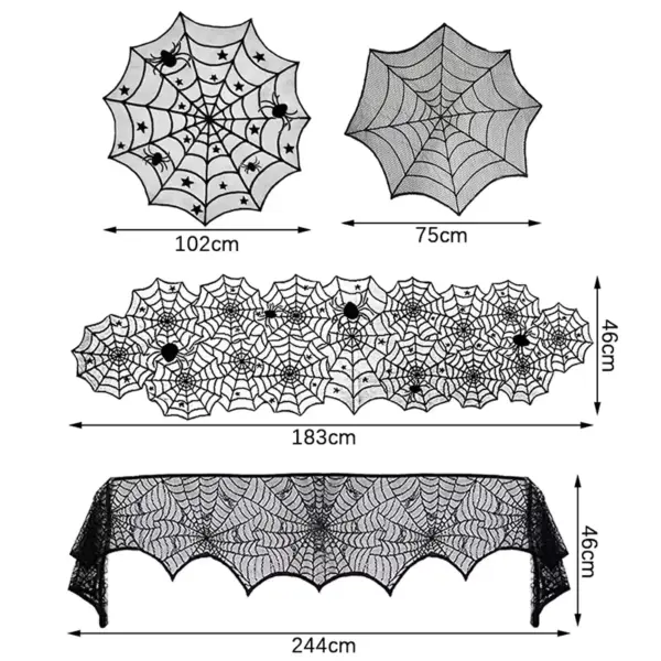Lace Spider Web Table Runner size