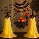Light Up Hanging Ghosts Light-Up Hanging Ghosts pair