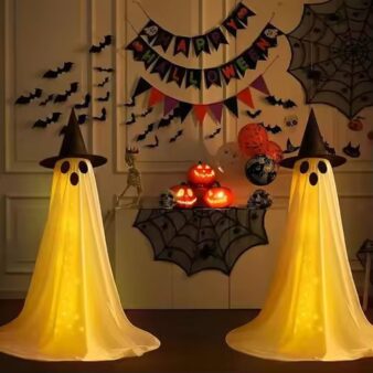 Light Up Hanging Ghosts Light-Up Hanging Ghosts pair