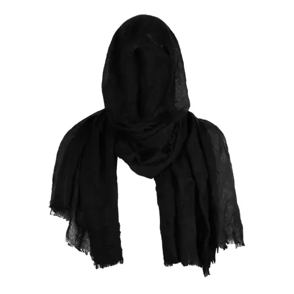 Medieval Hooded Cowl Scarf black