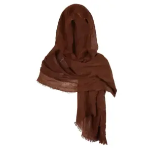 Medieval Hooded Cowl Scarf brown
