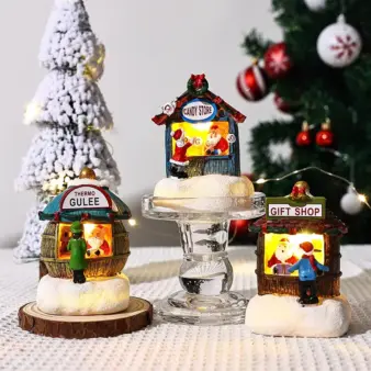 Musical Christmas Village Scene floar