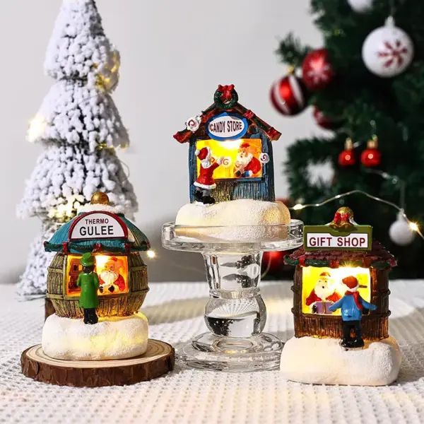 Musical Christmas Village Scene floar