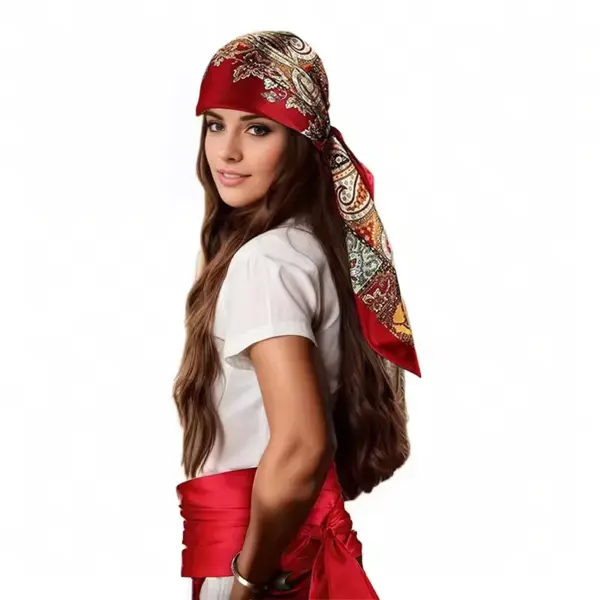 Pirate Costume Accessory Se Bandana Eye Patch, Sash & Necklace Kit for Halloween & Carnival model