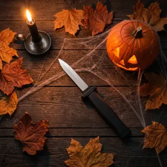 Retractable Trick Knife – Fake Prank Prop with Sliding Blade for Halloween Jokes & Costumes gift