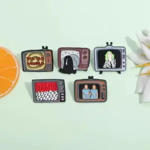 Retro TV Enamel Pins multi