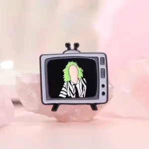 Retro TV Enamel Pins style