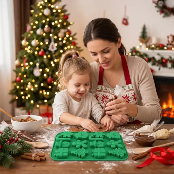 Silicone Christmas Chocolate & Candy Molds – Festive Shapes for DIY Holiday Baking & Cake Decor baking
