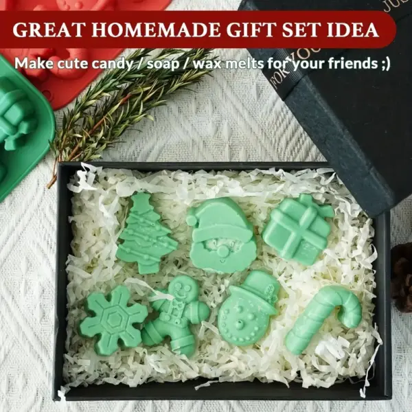 Silicone Christmas Chocolate & Candy Molds – Festive Shapes for DIY Holiday Baking & Cake Decor feature