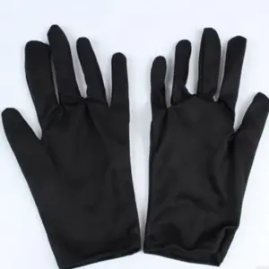 Skeleton Gloves for Halloween Black & White Bone Print Stretch Gloves for Skull Ghost & Costume Party Looks black