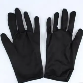 Skeleton Gloves for Halloween Black & White Bone Print Stretch Gloves for Skull Ghost & Costume Party Looks black