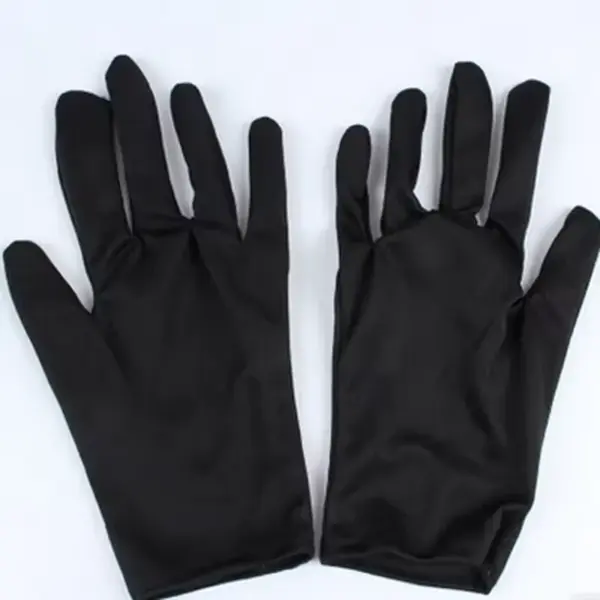 Skeleton Gloves for Halloween Black & White Bone Print Stretch Gloves for Skull Ghost & Costume Party Looks black