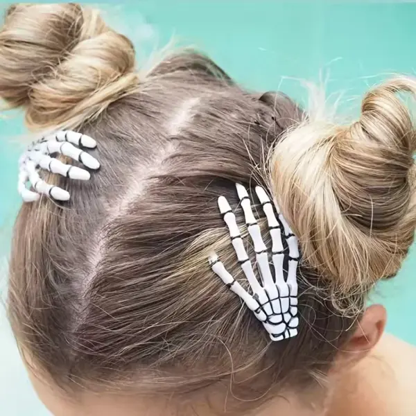 Skeleton Hand Hair Clips 2pcs
