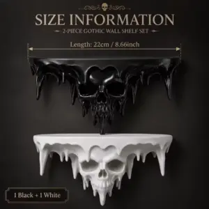 Skeleton Storage Rack Wall Shelf 3D Printed Wall size information
