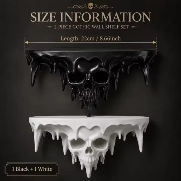 Skeleton Storage Rack Wall Shelf 3D Printed Wall size information