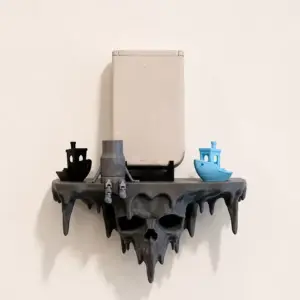 Skeleton Storage Rack Wall Shelf 3D Printed Wall with things