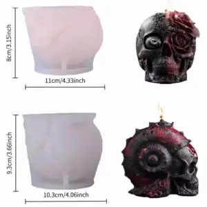 Skull Candle for Halloween Decor size