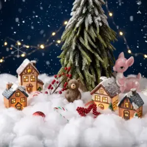 Soft Fake Snow Fiber for Christmas Trees winter village