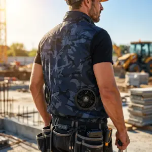Summer Cooling Fan Vest for High-Temperature Work, Fishing & Outdoor Activitie camo-lifestyle-work