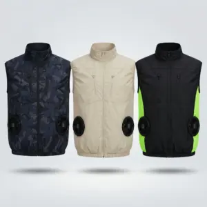 Summer Cooling Fan Vest for High-Temperature Work, Fishing & Outdoor Activitie three-colours