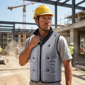 Summer Cooling Vest with Ice Pack Pocket for Outdoor Work - Image 7