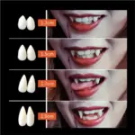 Vampire Fangs Fake Teeth Resin Cosplay Fang Set with Adhesive Glue in all