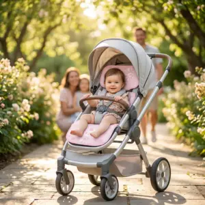 Washable Baby Cooling Summer Seat Pad for Strollers, Car Seats & High Chairs baby-pink