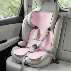 Washable Baby Cooling Summer Seat Pad for Strollers, Car Seats & High Chairs pink-carseat