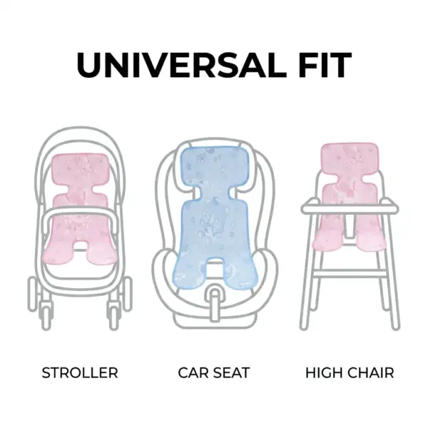 Washable Baby Cooling Summer Seat Pad for Strollers, Car Seats & High Chairs universal fit