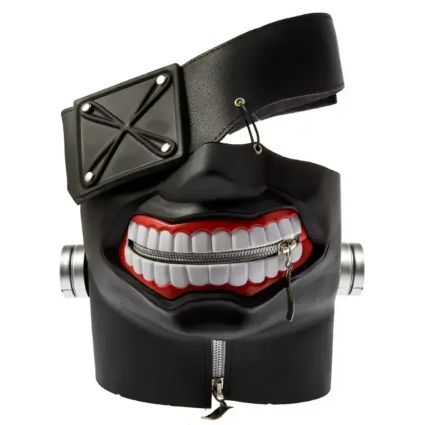 Zipper Mouth Cosplay Mask close-up