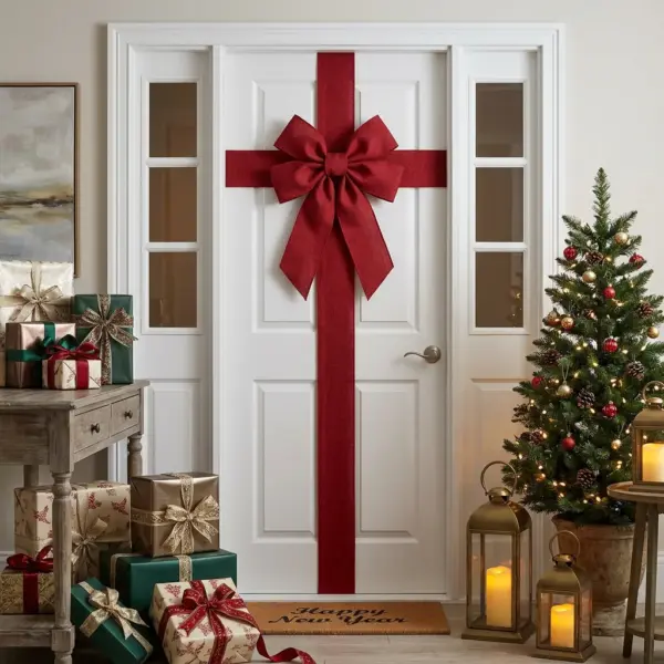door bow gift scene